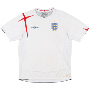 2005-07 England Home Shirt - 5/10 - (L)
