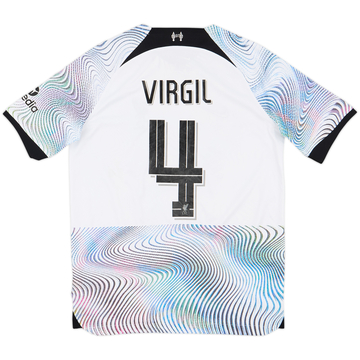 2022-23 Liverpool Away Shirt Virgil #4 - 6/10 - (XL.Boys)