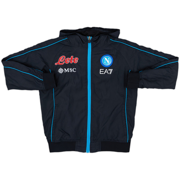 2022-23 Napoli EA7 Hooded Track Jacket - 8/10 - (S.Boys)