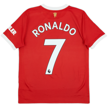 2021-22 Manchester United Home Shirt Ronaldo #7 - 6/10 - (L.Boys)