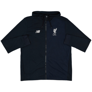 2018-19 Liverpool New Balance Hooded Track Top - 9/10 - (XL)