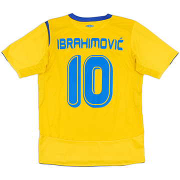 2005-06 Sweden Home Shirt Ibrahimovic #10 - 7/10 - (S)