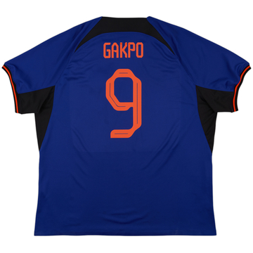 2022-23 Netherlands Away Shirt Gakpo #9 - 9/10 - (XXL)