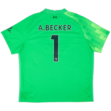 2021-22 Liverpool GK S/S Shirt A.Becker #1 - 9/10 - (XXL)