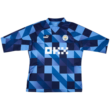 2022-23 Manchester City Puma Pre-Match Sweat Top - 9/10 - (XL)