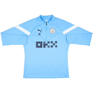 2022-23 Manchester City Puma Staff Issue 1/4 Zip Training Top ME - 8/10 - (L)