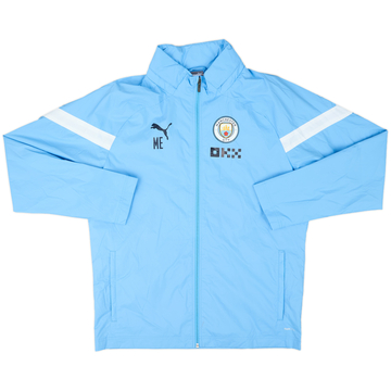 2021-22 Manchester City Staff Issue Puma Hooded Rain Jacket ME - 8/10 - (L)