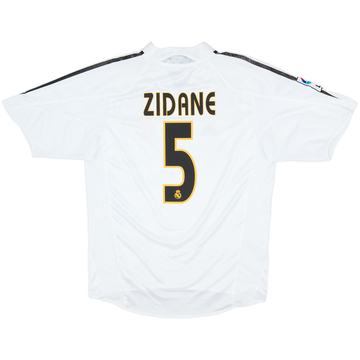 2004-05 Real Madrid Home Shirt Zidane #5 - 6/10 - (M)