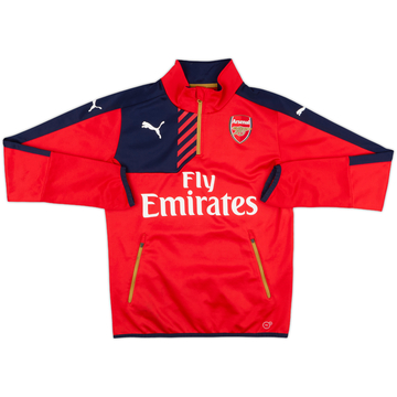 2015-16 Arsenal Puma 1/4 Zip Sweat Top - 8/10 - (S)