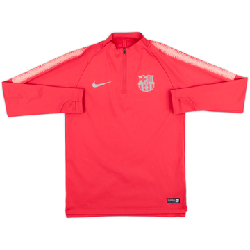 2018-19 Barcelona Nike 1/4 Zip Sweat Top - 7/10 - (S)