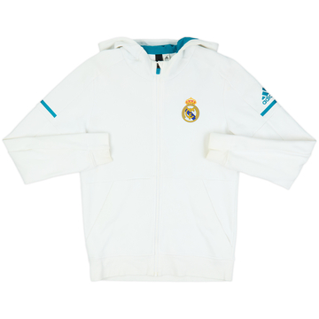 2017-18 Real Madrid adidas Zipped Hooded Sweat Top - 7/10 - (S)