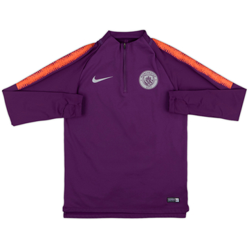 2018-19 Manchester City Nike 1/4 Zip Drill Top - 9/10 - (S)