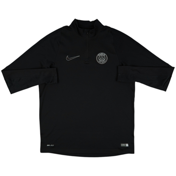 2015-16 Paris Saint-Germain Nike 1/4 Zip Drill Top - 8/10 - (L)