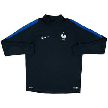 2016-17 France Nike 1/4 Zip Drill Top - 8/10 - (XL.Boys)