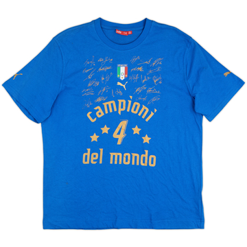 2006 Italy Puma 'Signed' Graphic Tee - 10/10 - (L)