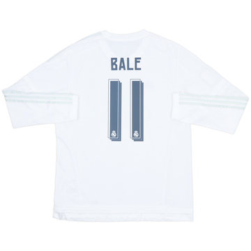 2015-16 Real Madrid Home L/S Shirt Bale #11 - 9/10 - (XL)