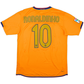 2006-08 Barcelona Away Shirt Ronaldinho #10 - 8/10 - (L)