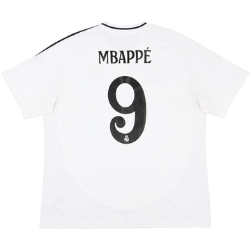2024-25 Real Madrid Home Shirt Mbappe #9 - 8/10 - (XXL)
