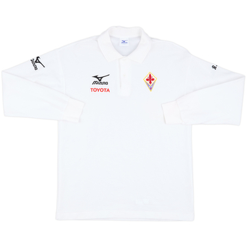 2001-02 Fiorentina Mizuno Polo L/S Shirt - 9/10 - (L)