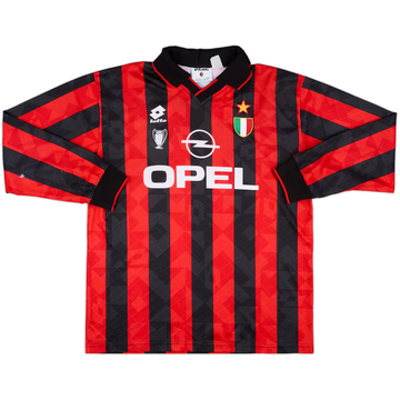 1994-95 AC Milan Home L/S Shirt - 7/10 - (XL)