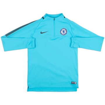 2017-18 Chelsea CL adidas 1/4 Zip Sweat Top - 9/10 - (S)