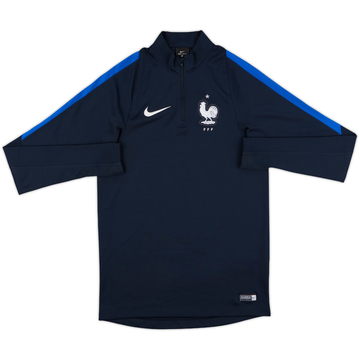 2017-18 France Nike 1/4 Zip Drill Top - 9/10 - (S)