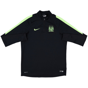 2015-16 Manchester City Nike 1/4 Zip Drill Top - 9/10 - (L)