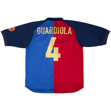 1999-00 Barcelona Centenary Home Shirt Guardiola #4 - 8/10 - (XL)