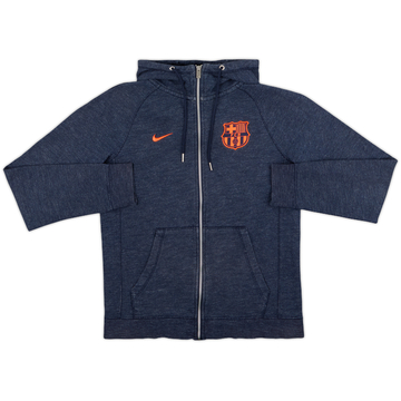 2018-19 Barcelona Nike Zipped Hooded Sweat Top - 9/10 - (S)