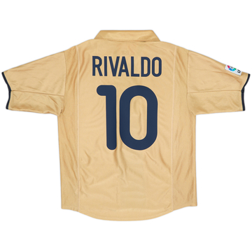 2001-03 Barcelona Away Shirt Rivaldo #10 - 8/10 - (L)