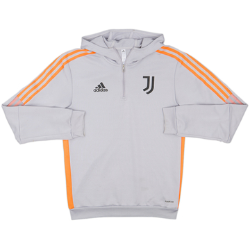 2021-22 Juventus adidas 1/4 Zip Hooded Sweat Top - 7/10 - (S)