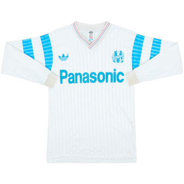1990-91 Olympique Marseille Home L/S Shirt - 7/10 - (S)