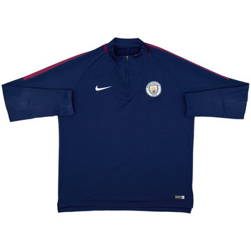 2017-18 Manchester City Nike 1/4 Zip Drill Top - 5/10 - (XL)