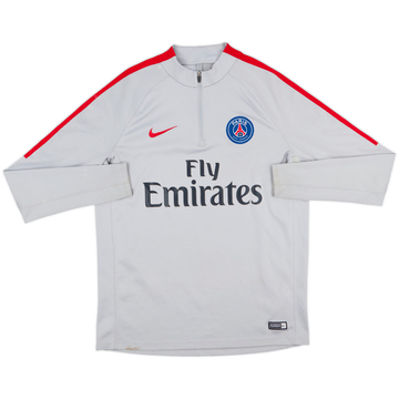 2017-18 Paris Saint-Germain Nike 1/4 Zip Sweat Top - 7/10 - (L)