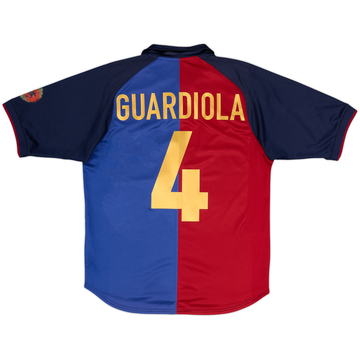 1999-00 Barcelona Centenary Home Shirt Guardiola #4 - 8/10 - (M)