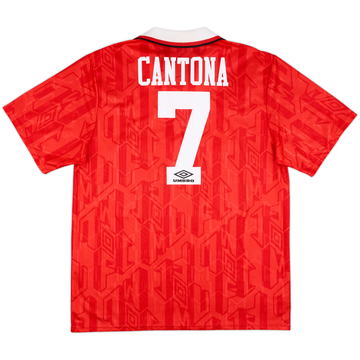 1992-94 Manchester United Home Shirt Cantona #7 - 8/10 - (XL)