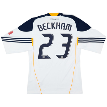 2010-11 LA Galaxy Player Issue Home L/S Shirt Beckham #23 - 5/10 - (L)