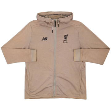 2017-18 Liverpool New Balance Zipped Hooded Sweat Top - 7/10 - (XL)