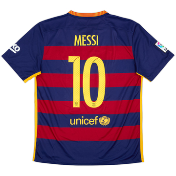 2015-16 Barcelona Home Shirt Messi #10 - 9/10 - (L)