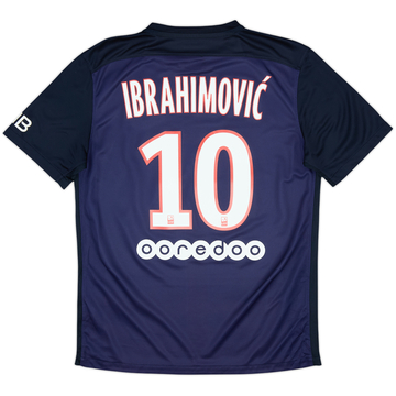 2015-16 Paris Saint-Germain Home Shirt Ibrahimovic #10 - 8/10 - (M)