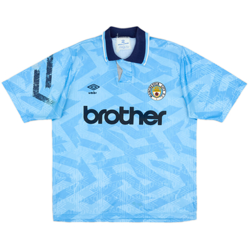 1991-93 Manchester City Home Shirt - 5/10 - (L)