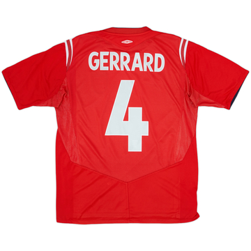 2004-06 England Away Shirt Gerrard #4 - 5/10 - (M)