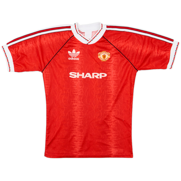 1990-92 Manchester United Home Shirt - 8/10 - (Y)