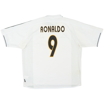 2003-04 Real Madrid Home Shirt Ronaldo #9 - 8/10 - (XL)