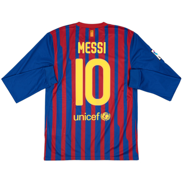 2011-12 Barcelona Home L/S Shirt Messi #10 - 9/10 - (M)