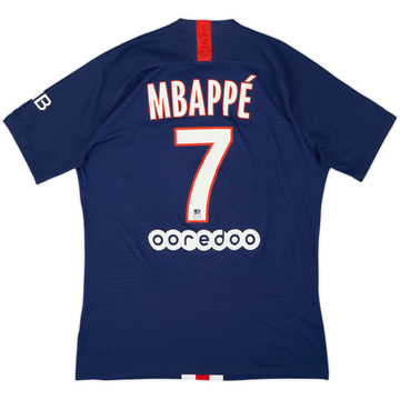 2019-20 Paris Saint-Germain Authentic Home Shirt Mbappe #7 - 6/10 - (L)