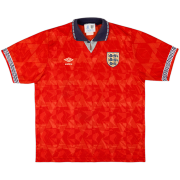 1990-93 England Away Shirt - 8/10 - (XL)