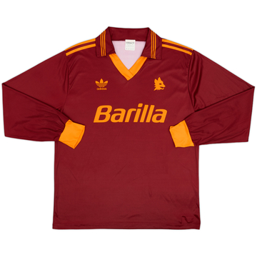1992-94 Roma Home L/S Shirt - 9/10 - (L)