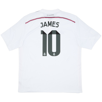 2014-15 Real Madrid Home Shirt James #10 - 9/10 - (XXL)