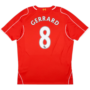 2014-15 Liverpool Home Shirt Gerrard #8 - 6/10 - (XL)